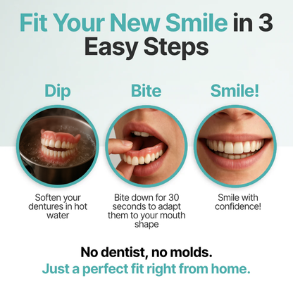 😊Final Day Deal: 70% Discount!🦷DarkFairy™ Custom-Fit Functional Full Dentures for Greater Self-Assurance