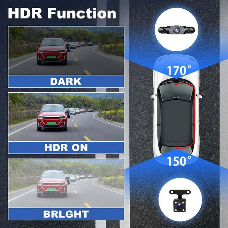 🚘LAST DAY 49％ OFF - Full View Car Dashcam System (Buy More Save More)🔥