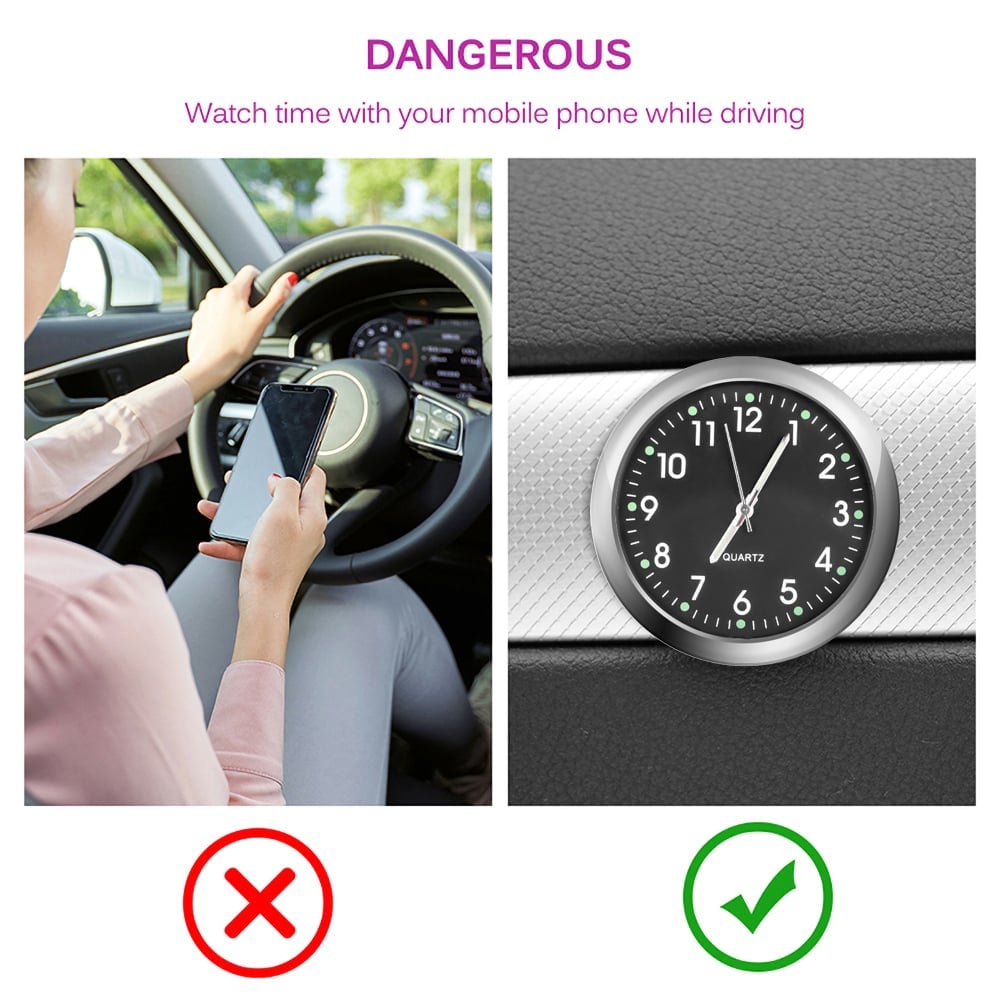🔥Vintage gift-Luminous decoration mini clock for car/motorcycle/Sewing machine/