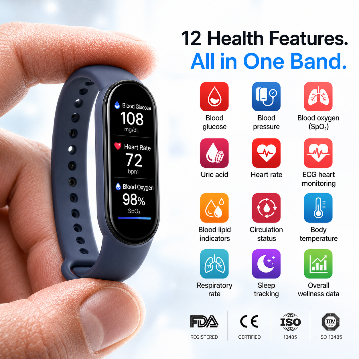 🎉 80% OFF Launch Offer🔥Pryxo™ M9 Non-Invasive Smart Band