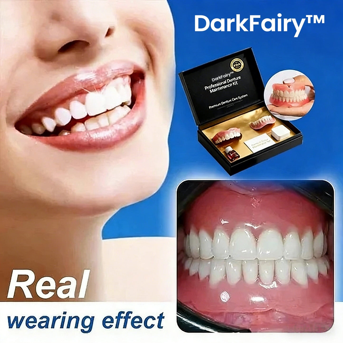 😊Final Day Deal: 70% Discount!🦷DarkFairy™ Custom-Fit Functional Full Dentures for Greater Self-Assurance