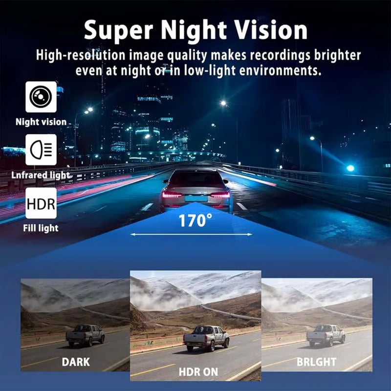 🚘LAST DAY 49％ OFF - Full View Car Dashcam System (Buy More Save More)🔥
