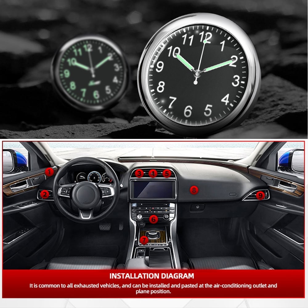 🔥Vintage gift-Luminous decoration mini clock for car/motorcycle/Sewing machine/