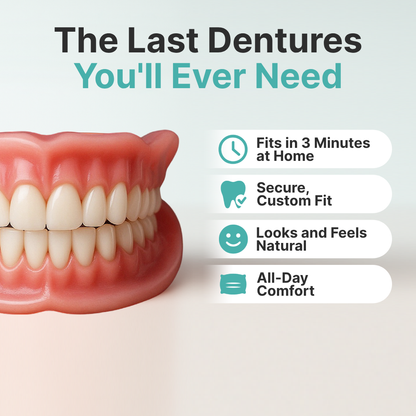 😊Final Day Deal: 70% Discount!🦷DarkFairy™ Custom-Fit Functional Full Dentures for Greater Self-Assurance