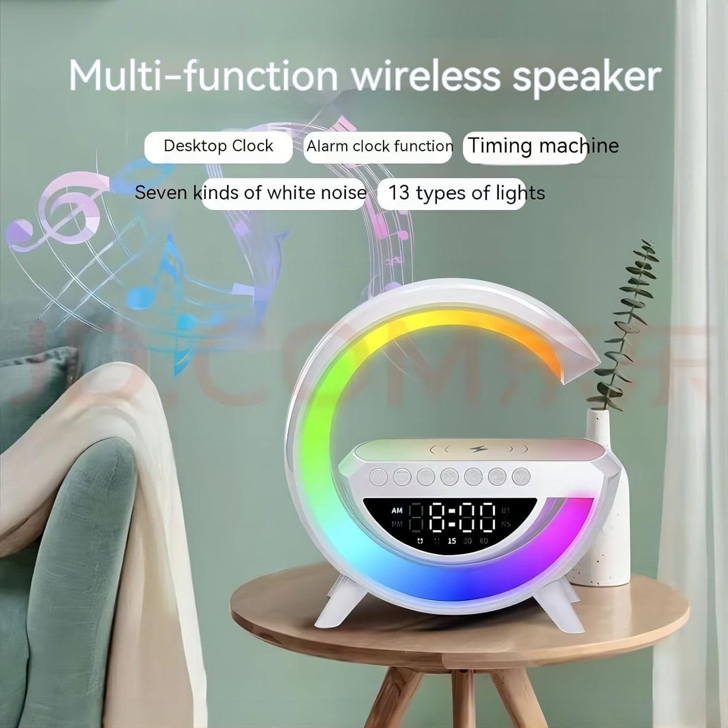 🎉 New Year's pre-sale promotion! 49% off! Three-in-one Bluetooth speaker and night light with wireless charging function.